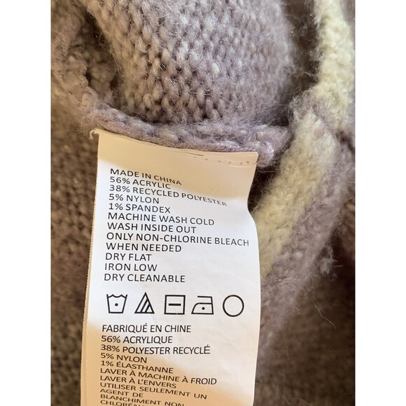 prAna Shine On Sweater Womens Size XS Purple Hooded Pullover Contrasting Trim - Picture 5 of 8